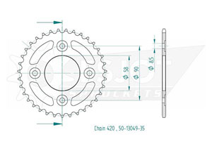 Rear sprocket Esjot