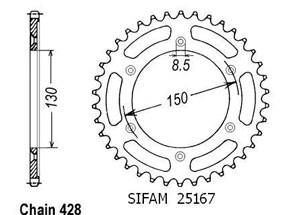 Rear sprocket Esjot