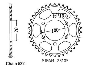 Rear sprocket Esjot