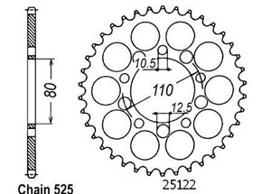 Rear sprocket Esjot