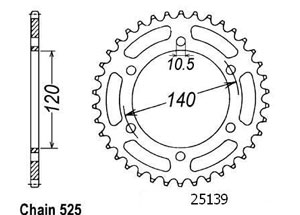 Rear sprocket Esjot