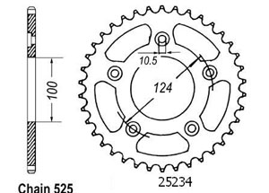 Rear sprocket Esjot