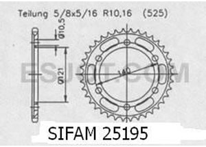 Rear sprocket Esjot