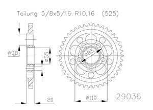 Rear sprocket Esjot