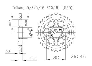 Rear sprocket Esjot