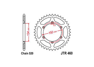 Rear sprocket TT Esjot