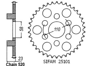 Rear sprocket Esjot