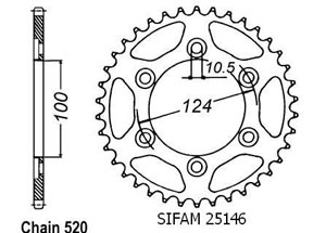 Rear sprocket Esjot