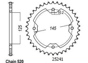 Rear sprocket TT Esjot