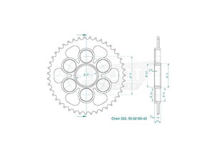 Rear sprocket Esjot