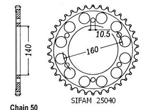 Rear sprocket Esjot