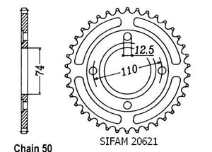 Rear sprocket Esjot