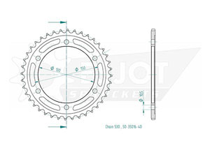 Rear sprocket Esjot