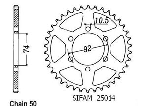 Rear sprocket Esjot