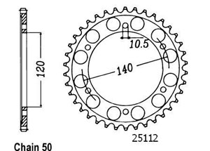 Rear sprocket Esjot