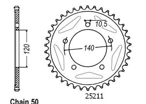 Rear sprocket Esjot