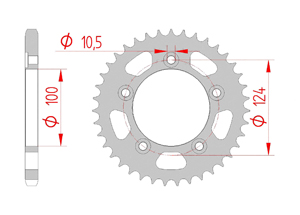 rear steel sprocket 525 ducati