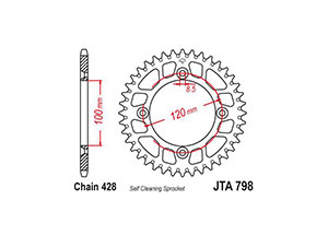 Rear sprocket TT Esjot