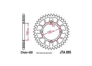 Rear sprocket TT Esjot