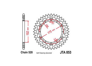 Rear sprocket TT Esjot