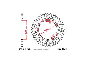 Rear sprocket TT Esjot