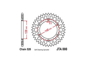 Rear sprocket TT Esjot