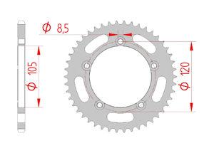 rear steel sprocket 420 gilera