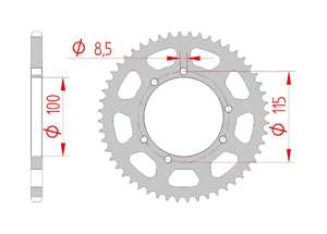 rear steel sprocket 420 gilera