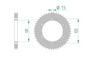 rear steel sprocket 428 gilera