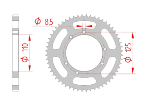 rear steel sprocket 428 sherco