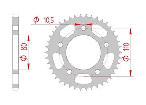 rear steel sprocket 428 kymco