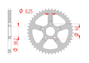 rear steel sprocket 420 rieju