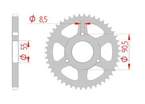 rear steel sprocket 428 rieju