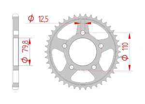 rear steel sprocket 525 triumph