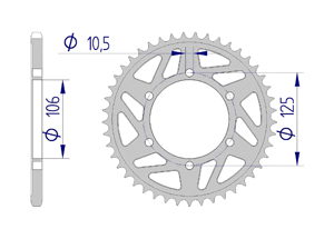 AFAM Rear alu sprocket  #520 TRIUMPH