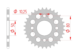 rear steel sprocket 420 sky team