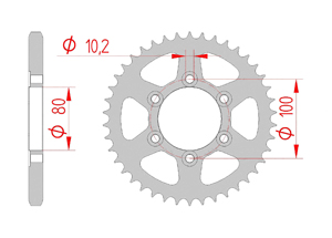 Rear steel sprocket #530