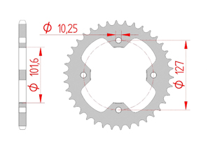 rear steel sprocket 520 polaris