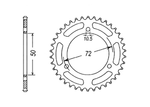 Rear sprocket Steel Honda Chain 420