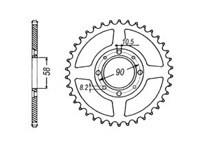 Rear sprocket Steel Honda Chain 520