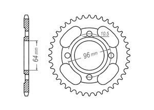 Rear sprocket Steel Honda Chain 428