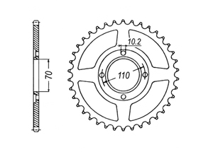 Rear sprocket Steel Honda Chain 530