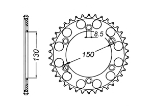 Rear sprocket Steel Honda Chain 530