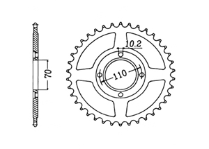 Rear sprocket Steel Honda Chain 520