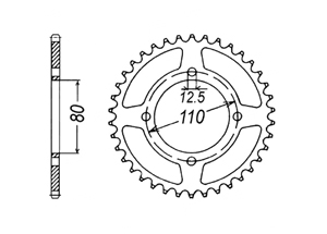 Rear sprocket Steel Honda Chain 630