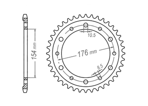 Rear sprocket Steel Honda Chain 530