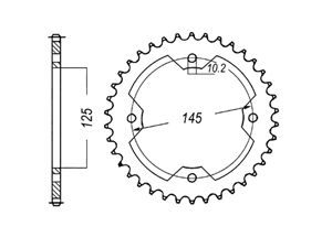 Rear sprocket Steel Yamaha Chain 520