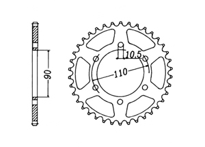 Rear sprocket Steel Yamaha Chain 530