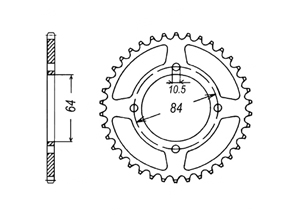 Rear sprocket Steel Suzuki Chain 428