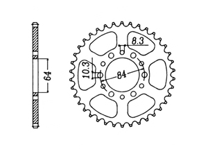 Rear sprocket Steel Suzuki Chain 520